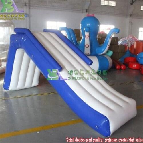 Freefall Pontoon Boat & Dock Slide, Inflatable Spillway Floating Waterfall Slide