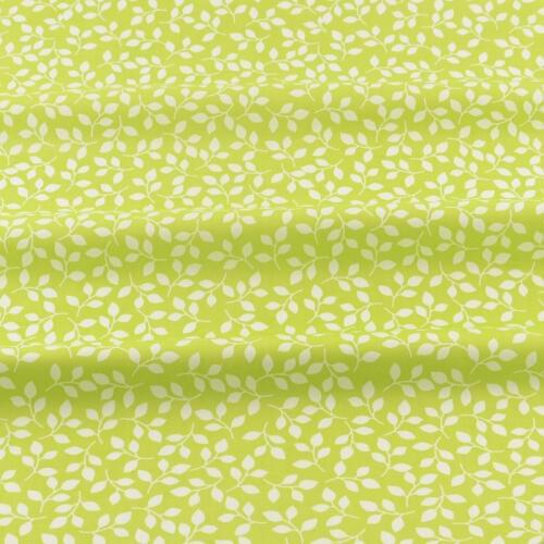 Green Leaves Designs Bedding Scrapbooking Sewing Cloth 100% Cotton White Fabric Quilting Patchwork Home Textile Decoration Twill