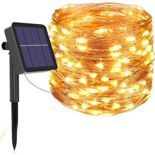 200/500/1000 LED Holiday Xmas Solar Fairy Light Garland Solar Copper Wire Fairy String Light For Garden Party Wedding Decor