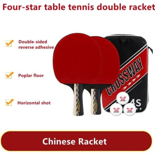 Crossway 4 star table tennis racket 2 sets table tennis rubber pingpong Sports table tennis racket