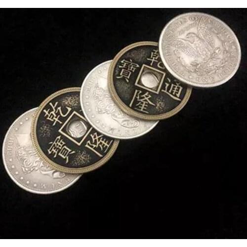 Made in China by Jimmy Fan (No cup) Magic Tricks Close up Magic Magician Illusions Coin Appear Vanish Magia Gimmick Props Funny