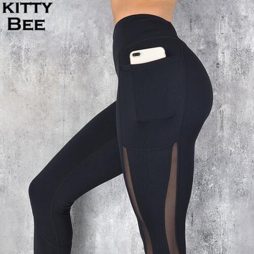 Yoga Pants With Pockets Gym Leggings Sport Women Fitness Yoga Leggings High Waist Sport Pants Workout Sports Wear For Women Gym