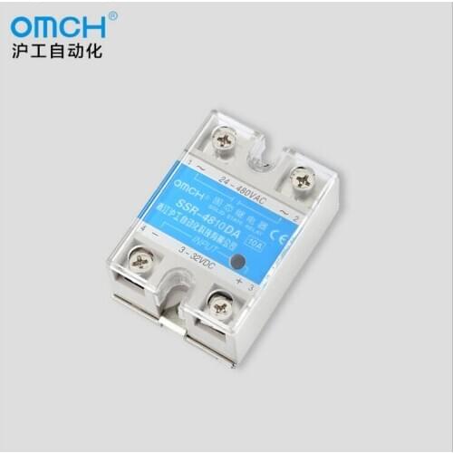 SSR-4810DA 10A Single Phase 3-32VDC to 24-480VAC Solid State Relay