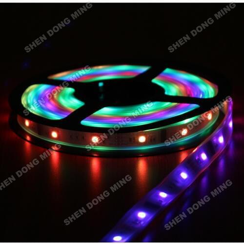 Changeable dream color 10IC LPD6803 LED Pixel Strip tube Waterproof IP67 5m RGB 30Leds Full Colors Digital LED strip light