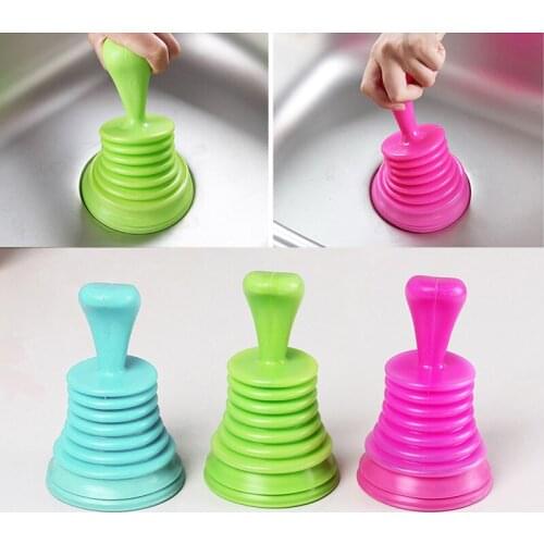Toilet Drain Plungers Kitchen Rubber Sink Plunger Pipe-Cleaner Pipeline Dredger Cleaning Pump Sewer Suction Plug Bathroom Tool