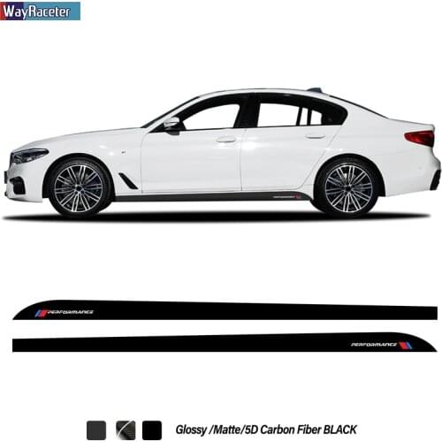 2 Pcs Door Side Skirt Stripes Sticker M Performacne Body Wrap Vinyl Decal For BMW 5 Series G30 G31 530i 540i Accessories