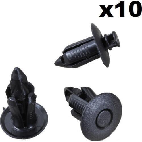 DOOR TRIM PANEL FASTENER CLIPS FOR SUZUKI MITSUBISHI SAAB PUSH-IN 10 Plastic Clips