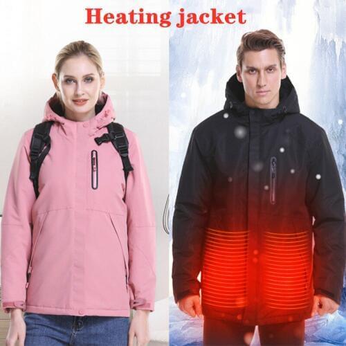 Winter Outdoor USB Infrared Heating Jacket Electric Thermal Clothing Coat For Sports Climbing Hiking Skiing Waterproof Jacket