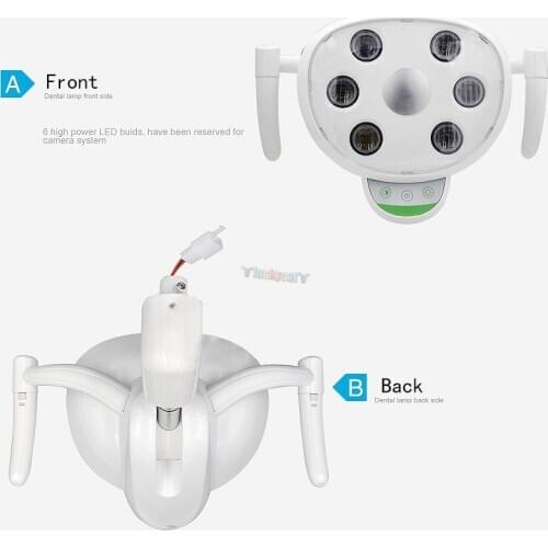 1Set 6 LED Dental Shadowless lamp High Power LED Bulbs touch button and sensor dual control switch Adjustable