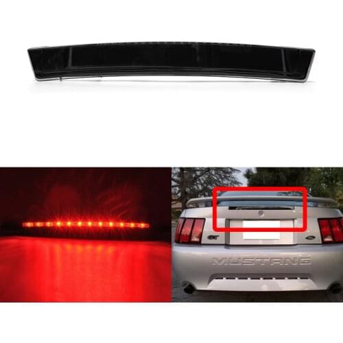 1PC Smoked Lens Rear Red High-Mount Led Third 3rd Brake Light Lamp For Ford Mustang 1999-2004