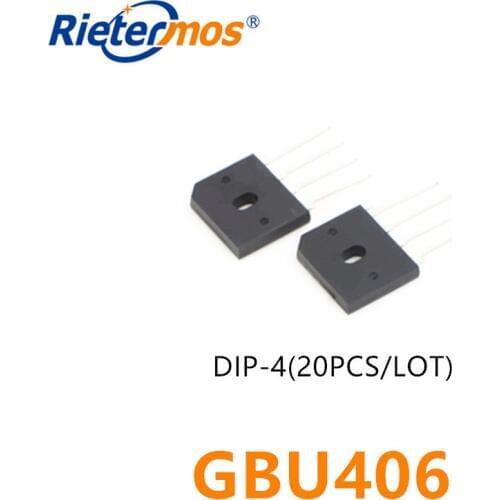 20PCS GBU406 4A 600V DIP-4 HIGH QUALITY