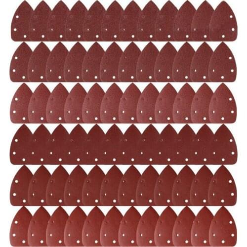 72 Pcs 140mm Mouse Detail Sander Sandpaper Sander Pads Sanding Sheets Assorted 40 60 80 120 240 Grits