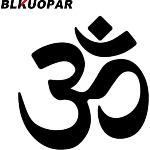 BLKUOPAR for Om Aum Car Stickers Sunscreen Occlusion Scratch Decals Waterproof Refrigerator Motorcycle Decor Car Goods