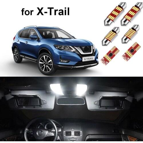Canbus Car Led Interior Light Kit For Nissan X-Trail X Trail T30 T31 T32 2001-2017 2018 2019 2020 Indoor Dome Map Reading Lamp
