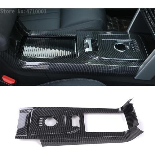 Carbon Fiber Center Console Gear Shift Shift Cover Trim For Land Rover Discovery Sport 2015-2017 Auto Accessories