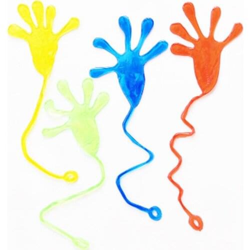 Kids Funny Sticky Hands toy Palm Elastic Sticky Slap Palm Toy kids Novelty Gift Party Favors supplies 1Pcs gifts