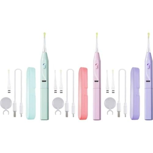 Electric Vacuum Earwax Remover with LED Light Ear Wax Removal Cleaner Safety Painless Ear Cleaning Tool Kit for Adults Kids