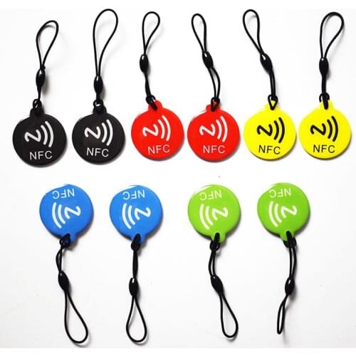 10pcs NFC Tags 144 Bytes 13.56MHz ISO14443A NFC213 Crystal Epoxy Card NFC 213 RFID cards for all NFC enabled phones