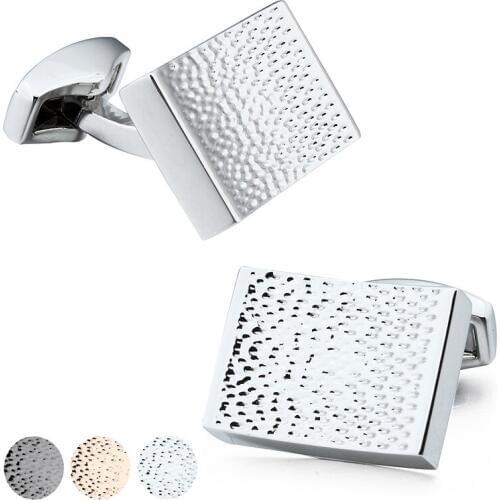 HAWSON Simple Cufflinks Gun-Plated/Rose Gold/Rhodium Metal Shirt Cuff Button Fashion Mens Jewelry High Quality