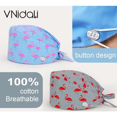Little Bird Series surgic woman cap surgical caps operating room caps nurses hats veterinary pet with beauty salons Buttons hats