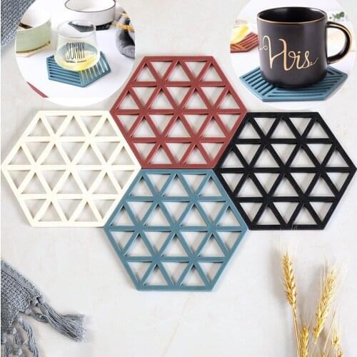 Kitchen Table Mat Silicone Anti Scalding Heat Insulation Mat Non Slip Bowl Pad Coaster Hotel Restaurant Home Desktop Decoration