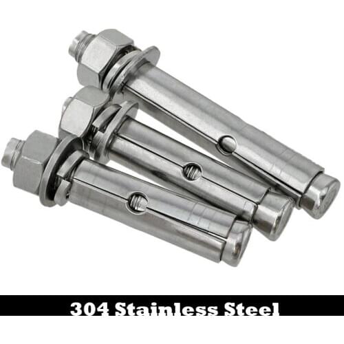 M12 M12*80/90/100 M12x80/90/100 304 Stainless Steel 304ss External Hex Hexagon Expansion Screw Sleeve Concrete Anchor Bolt