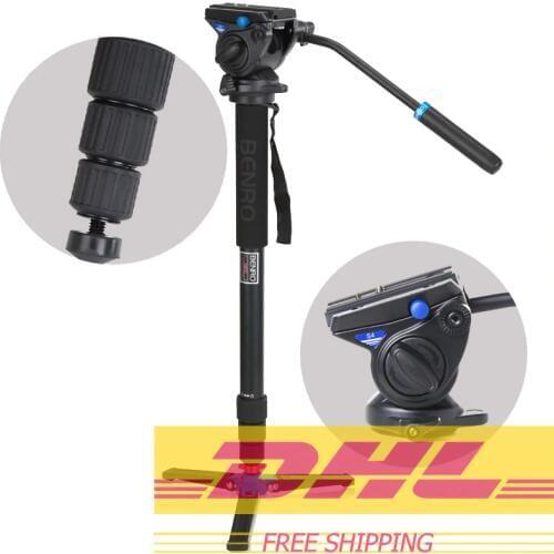 Benro Monopods A48TDS4 Aluminum Monopod Sport Scoping Bird Watching Monopod S4 Video Head 4 Joint Max Load 4kg DHL Free Shipping