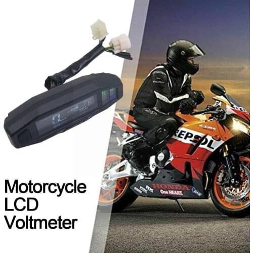 Motorcycle LCD Digital Speedometer 1200RPM 5 Gear Oil Odometer KR200 Motorcycle Display level Voltage For Russian 12V Switc G3C6