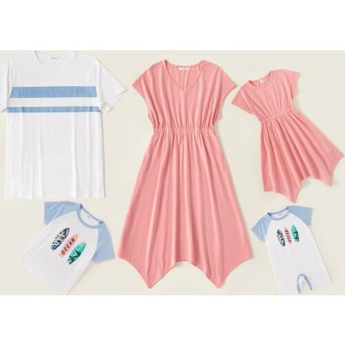 PatPat Mosaic Solid and Color Block Family Matching Sets