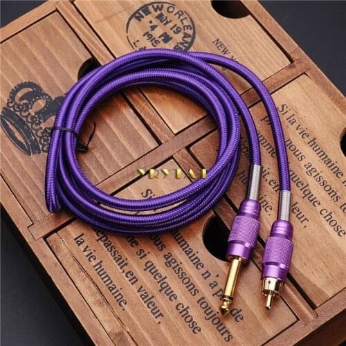 One Best Quality 1.8M Silicone RCA Tattoo Machine Clip Cord For Permanent Tattoo Makeup Machine Pen Power Cord Tools Supply