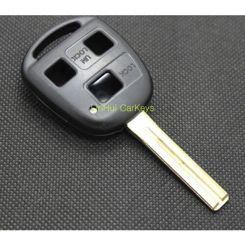 PINECONE for TOYOTA 3 Buttons Uncut Blade Type 4 INNER GROOVE Blank Straight Keys ABS Shell Brassr Blade 1Pc WHOLESALE