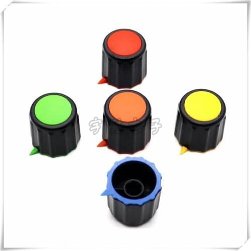 2 Pieces Plastic Flower Shaft Knob Diameter 21mm Height 20mm Potentiometer Encoder Arrow Mark Knob Gear Shaped Inner Hole 6mm