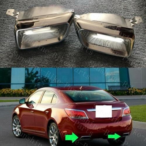 Fit For Buick Lacrosse 2009-2013 2Pcs/set stainless steel Car Rear Bumper Stainless steel Tail Throat L&R