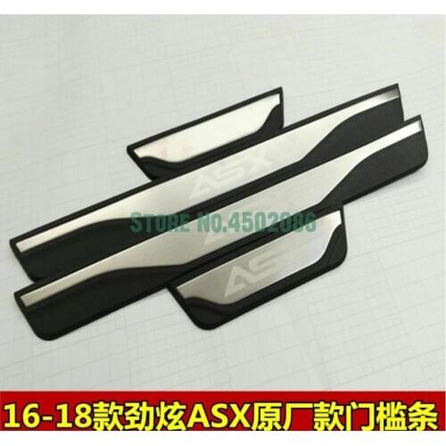Auto door sill plate scuff plate threshold for mitsubishi asx 2013-2019, car accessories