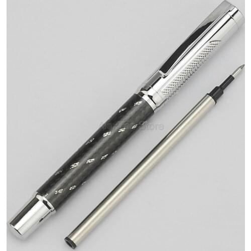 Fuliwen Business Carbon Fiber Great Roller Ball Pen , Yellow Color Point Quality Writing Pens Fit Office & Home