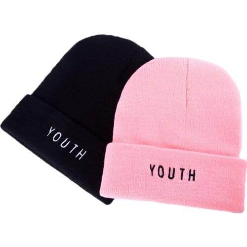 VORON new Women Men Cap Fashion winter Cotton warm Caps youth Letter Black Skullies & Beanies Hat Gorros