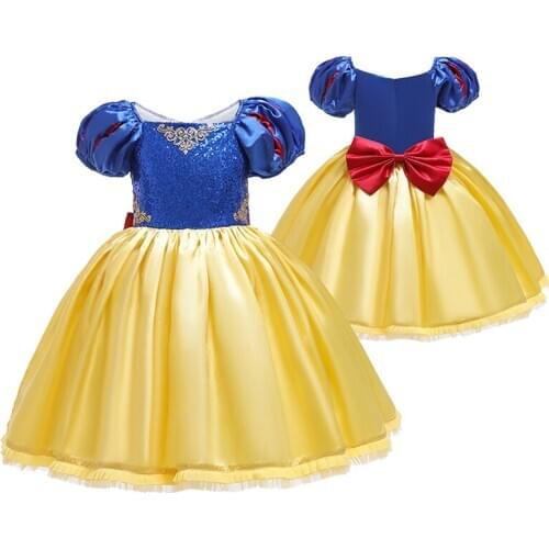 Snow Girls Dress Little Princess Mesh Casual Halloween Princess Dress Fantasy Festival Party Christmas Costume Baby Girl Dresses