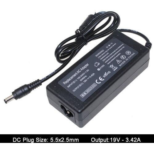 19V 3.42A 5.5*2.5mm Universal AC Power Adapter For Asus Toshiba F3 x55 A3 A8 F6 F8 F83CR X50 Z9 S1 ADP-65AW Laptop Charger