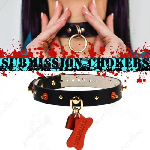 Sex Choker Woman Necklace Collar Strap Neck Choker Belt Sex Toy Fetish Woman BDSM Submission Choker Necklet Chaplet Sex