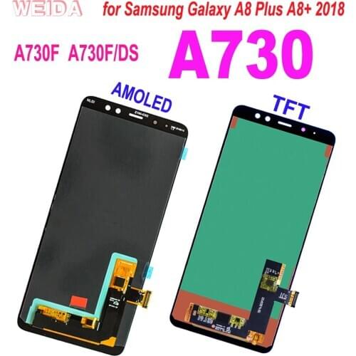 AAA+ LCD For Samsung Galaxy A8 Plus 2018 A730 A730F A730F/DS LCD Display Touch Screen Digitizer Assembly For Galaxy A730 LCD