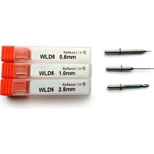 1Pcs/set DLC Coating Wieland Zenotec select Zirconia Milling Burs Tungsten Carbide Dental Lab Burs for Milling Zirconia Block