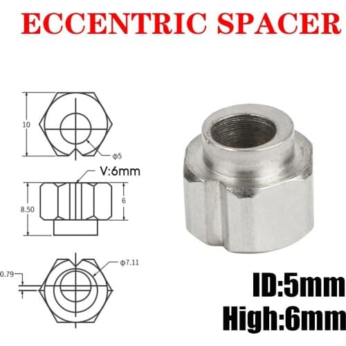 10pcs 6mm Eccentric Spacer apply V-Slot rail V-Wheels for Reprap 3D printer OX/Shapeoko CNC DIY parts print printed