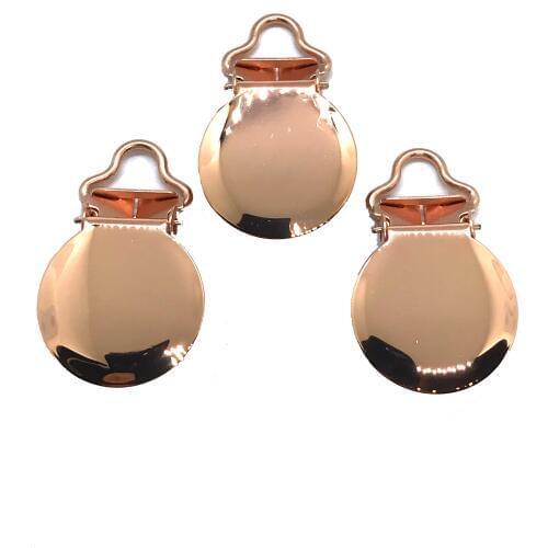 25pcs 5mm COPPER HUE ROSE GOLD COLOR Suspender Clips Pacifier Clips Rack Plating