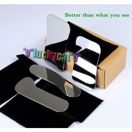4Pcs Dental Intra-oral Clinic Stainless Steel Photography Mirrors