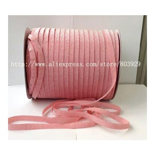 50yards/lot) Non - stretch 1.5" Frosted Dusty Rose Metallic Ribbon