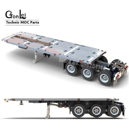 536 Pcs Lead Side Wall Semitrailer DIY Retrofit kit for High-Tech Mark Truck 42078 MOC Building Blocks Bricks DIY Toys Gifts