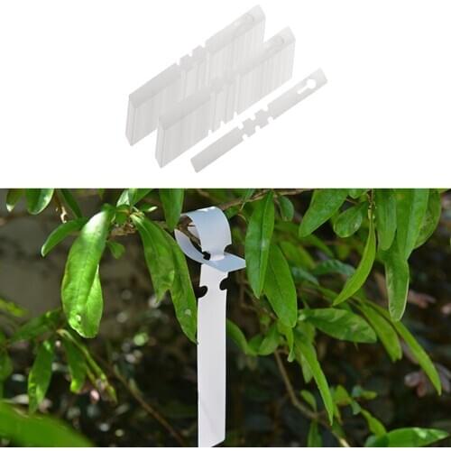 100Pcs Wrap Around Plant Tags Outdoor Waterproof ing Gardening Labels, 2X21cm White Plastic Plant Tree Tags