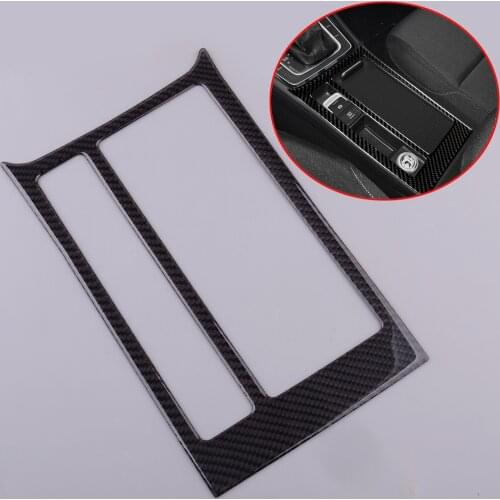 Carbon Fiber Water Cup Holder Panel Cover Moulding Decoration fit for VW Golf 7 MK7 VII 2013 2014 2015 2016 2017