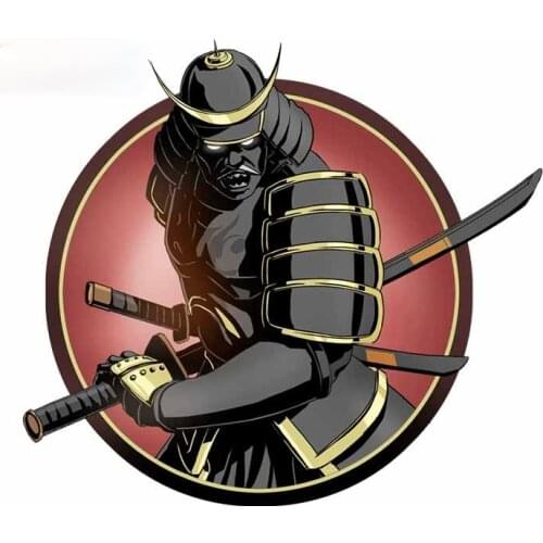 Personality Car Stickers Samurai Japanese Culture Decorative Accessories Creative Sunscreen Waterproof PVC, 13cm X 13cm