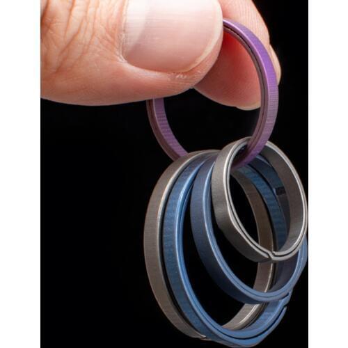 20mm/26mm/33mm Gray TC4 Titanium Alloy Key Ring EDC Outdoor Small Tool Blue Key Ring Accessories